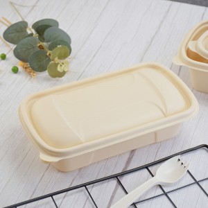 Phân hủy sinh học tinh bột ngô hộp bao bì thực phẩm hộp ăn trưa có thể phân hủy hộp đựng thực phẩm mang đi hộp đựng thực phẩm với số lượng lớn